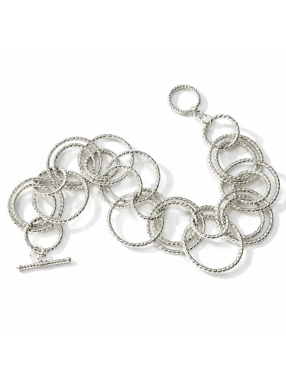 REIMAGINED Bold Textured Circle Links –  Bracelet - Ankle Bracelet